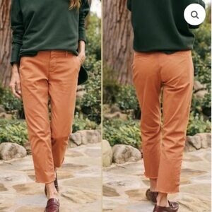 FRANK & EILEEN WICKLOW ITALIAN CHINO PANT MID RISE RUST 4 LIKE NEW CONDITION